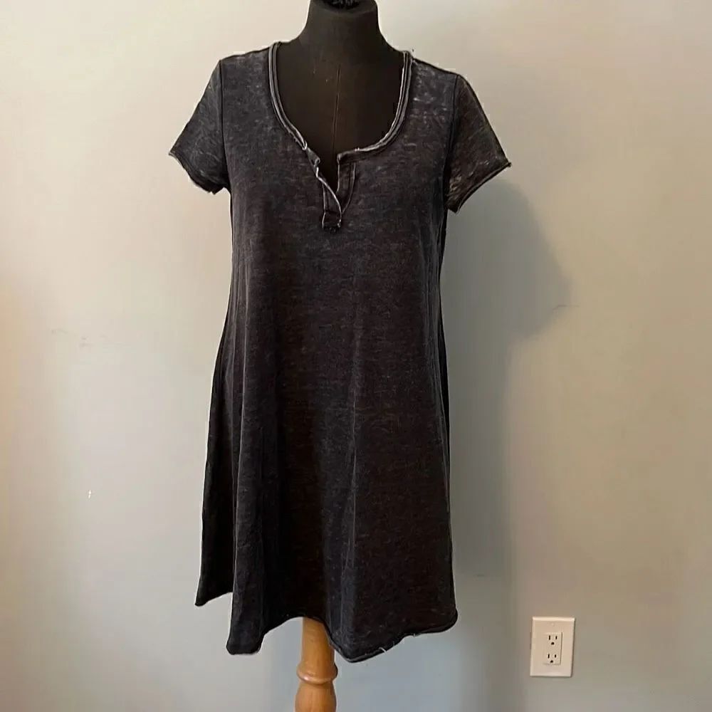 Others Follow Slate Gray Terry Dress